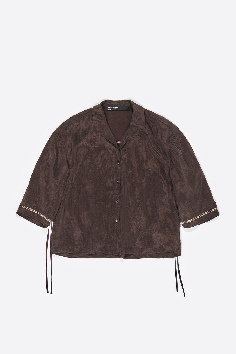 Brown adjustable armhole shirt