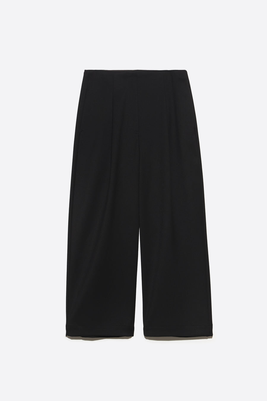 Long black darted trousers