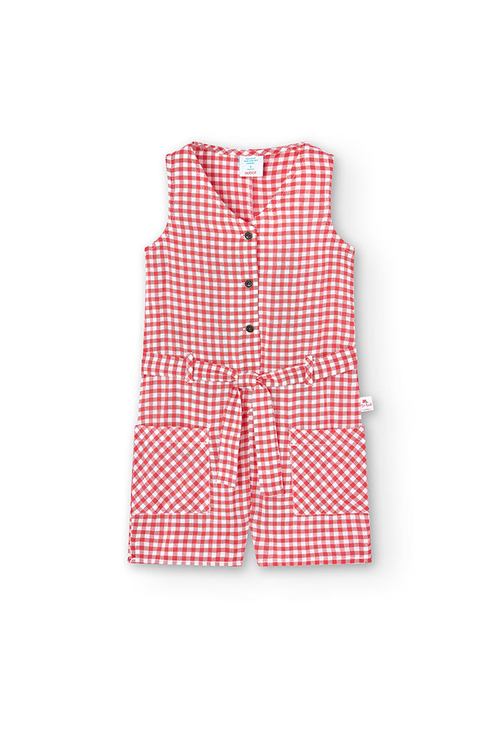 Viscose jumpsuit vichy for girl - 418115 - MYHOLDAL LEBANON