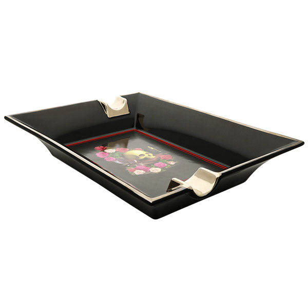 Ashtray Porcelain Memento Mori Black Memento Mori - 006494