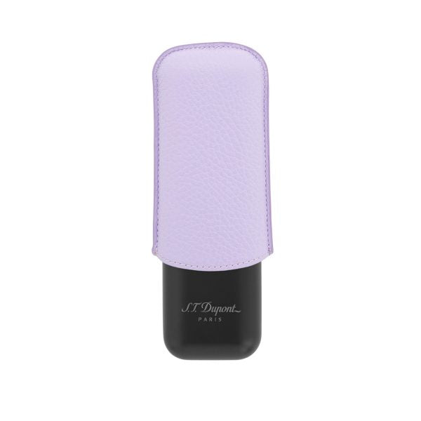 Matt Black And Lilac Case For 2 Cigars - 183162