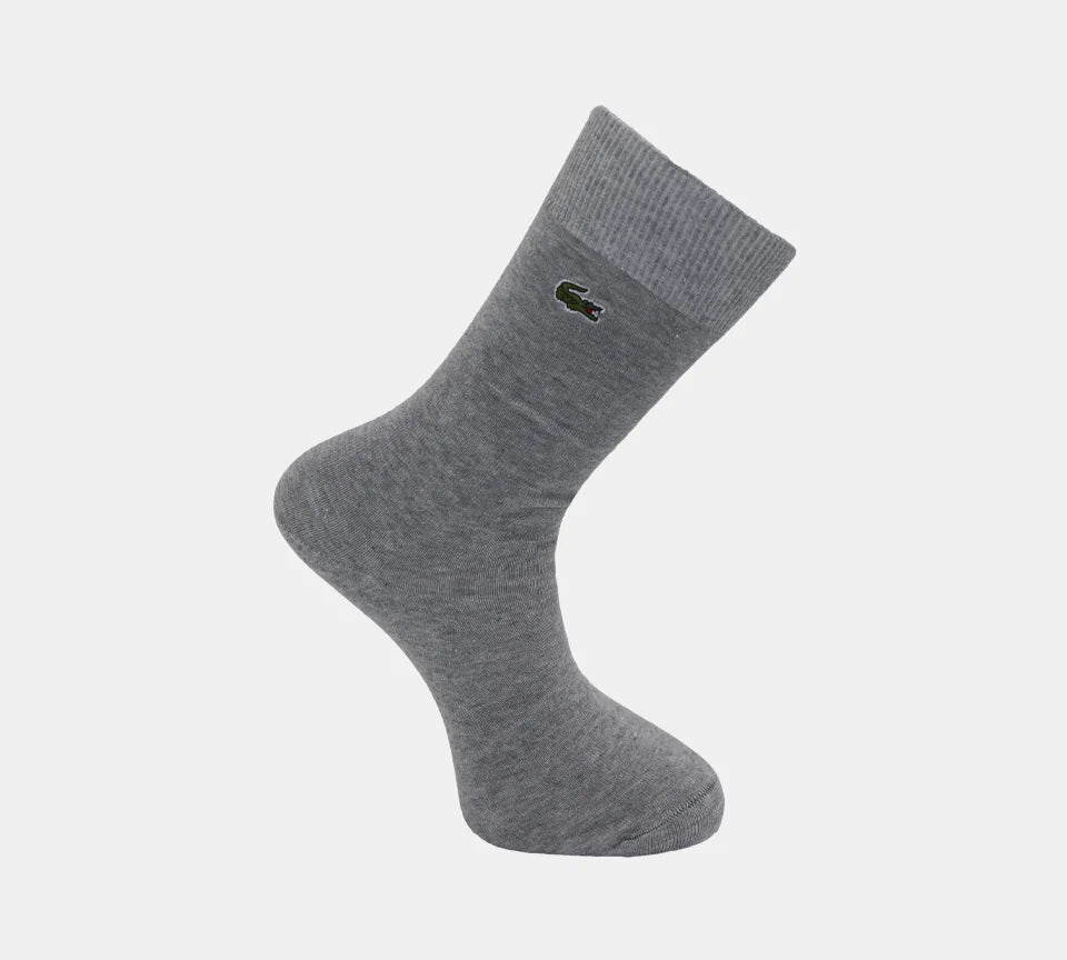 Men's Embroidered Crocodile Cotton Blend Socks - RA7805