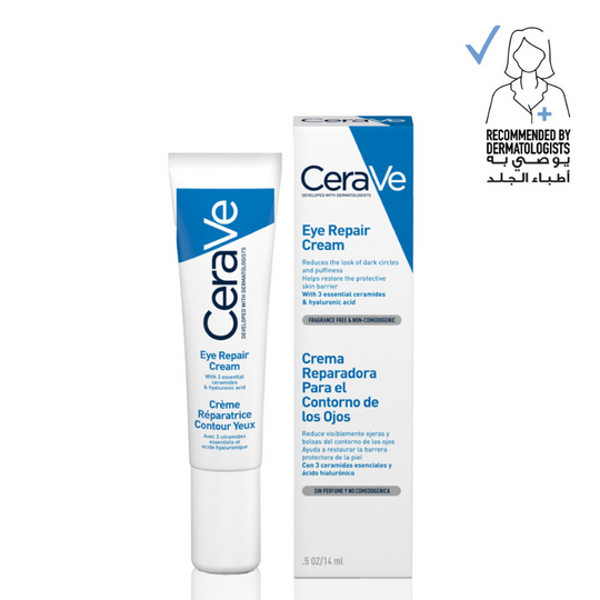 Cerave Eye Repair Cream for Dark Circles and Puffiness with Hyaluronic Acid 14Ml