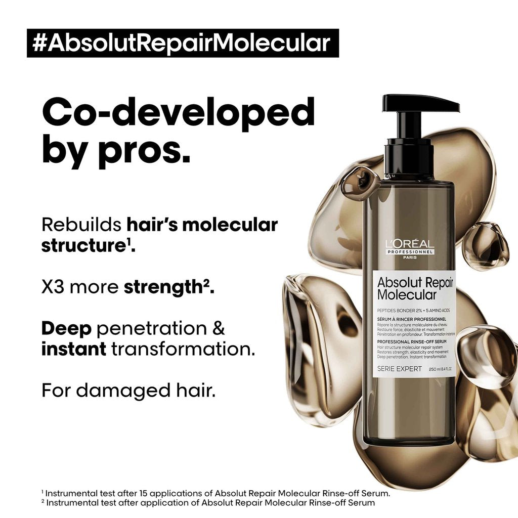 [Absolut Repair Molecular] Deep molecular repairing hair rinse-off serum for damaged hair