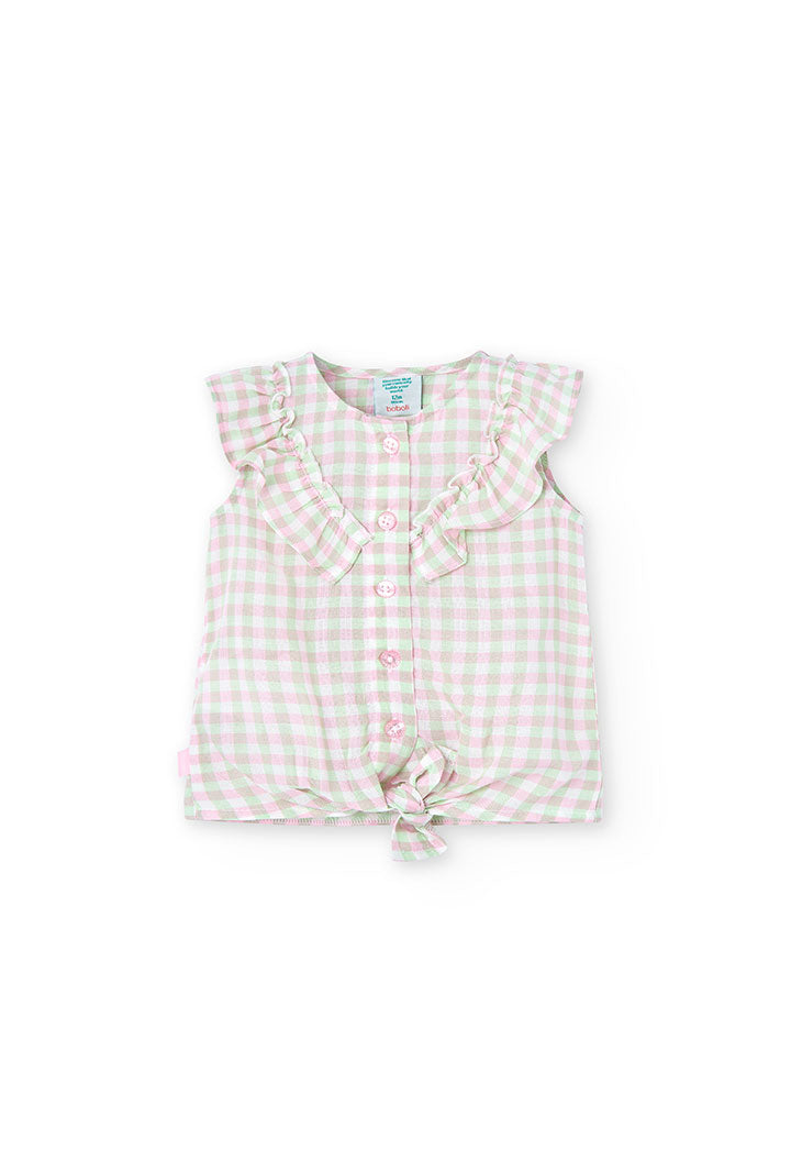 Viscose blouse check for baby girl - 208099