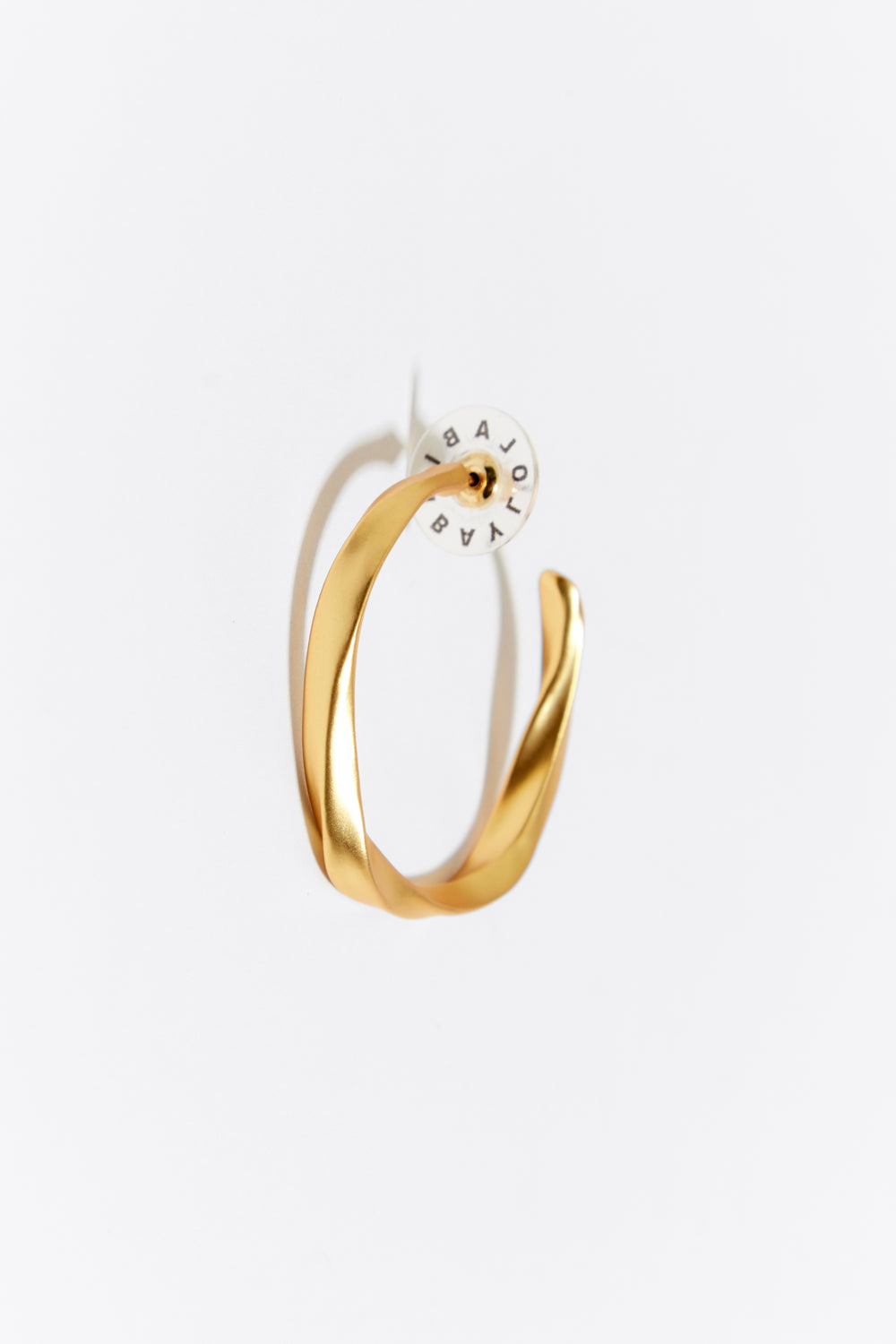 Maxi golden irregular hoop earrings
