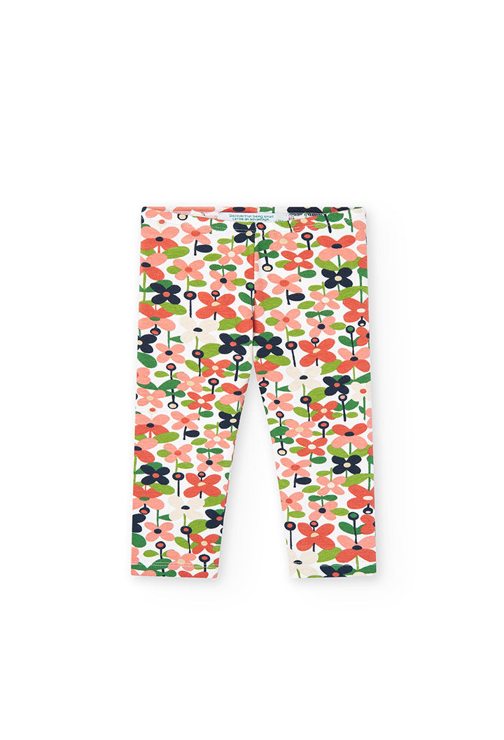 Stretch knit leggings for baby -BCI - 228035