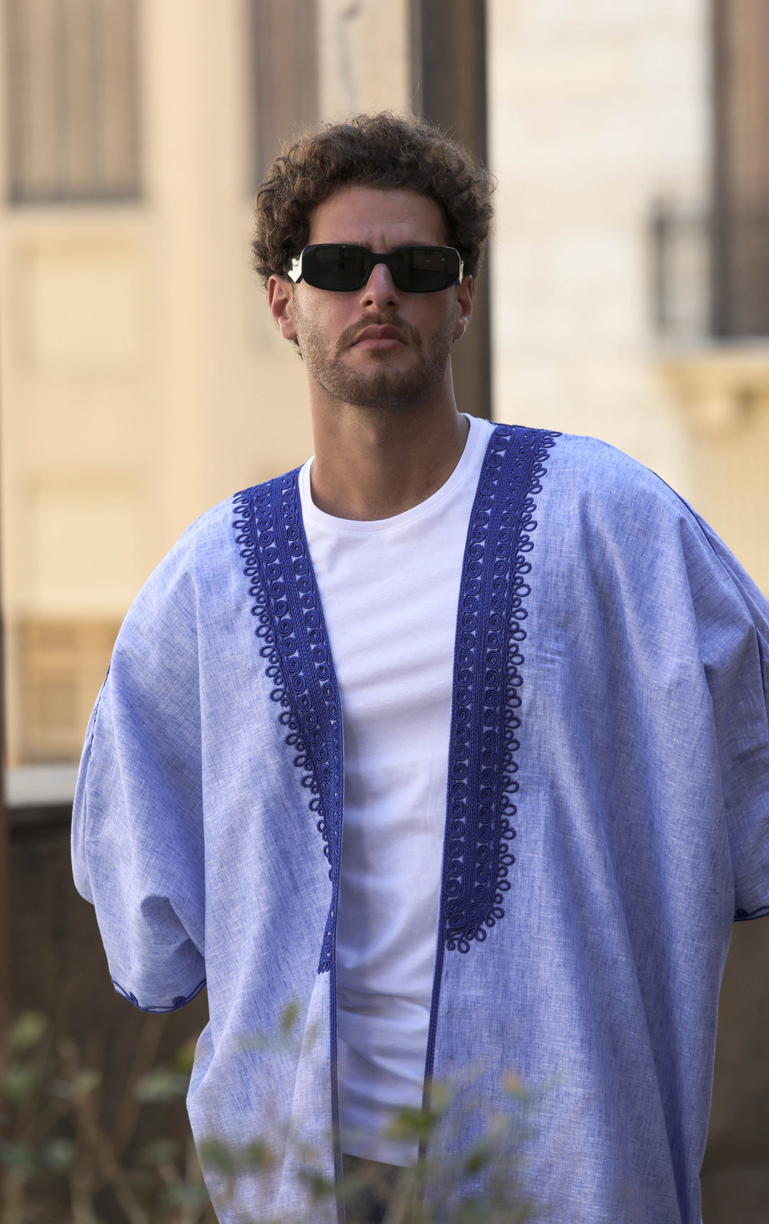 Blue Eternity Linen Abaya - 22878 - MYHOLDAL LEBANON