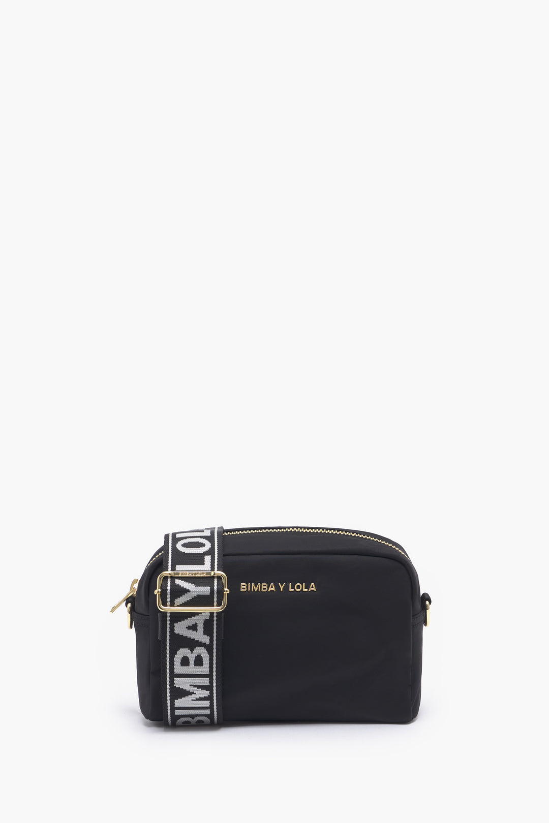 Small black nylon crossbody bag
