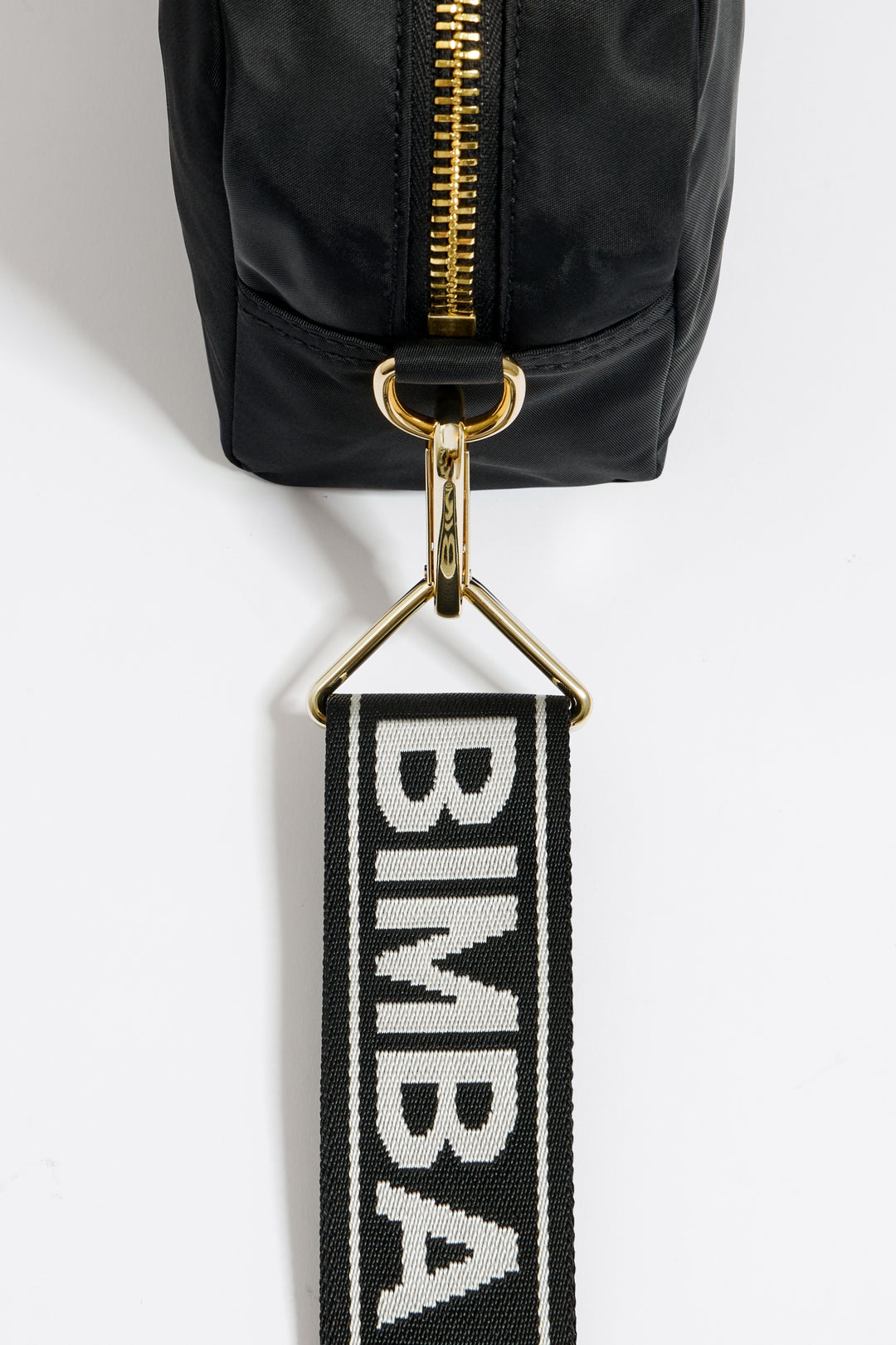 Small black nylon crossbody bag