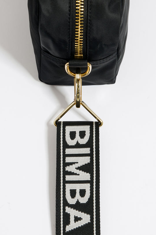 Small black nylon crossbody bag