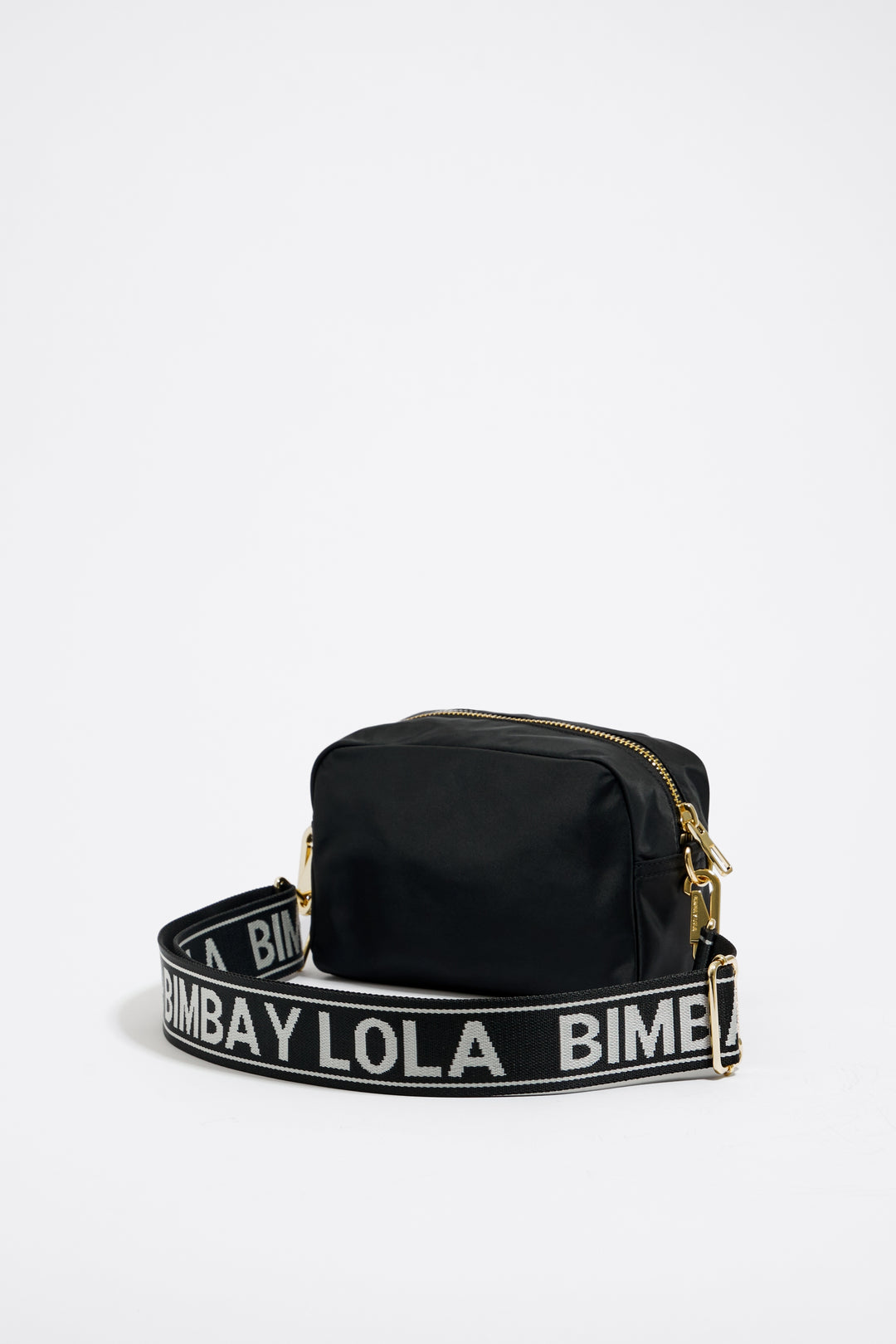 Small black nylon crossbody bag