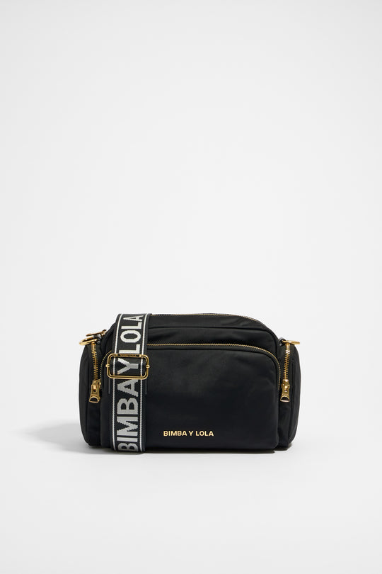 Medium black nylon Pocket crossbody bag