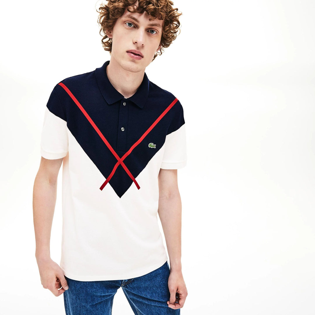 Lacoste Men's Made In France Regular Fit Jacquard Patterned Piqué Polo Shirt