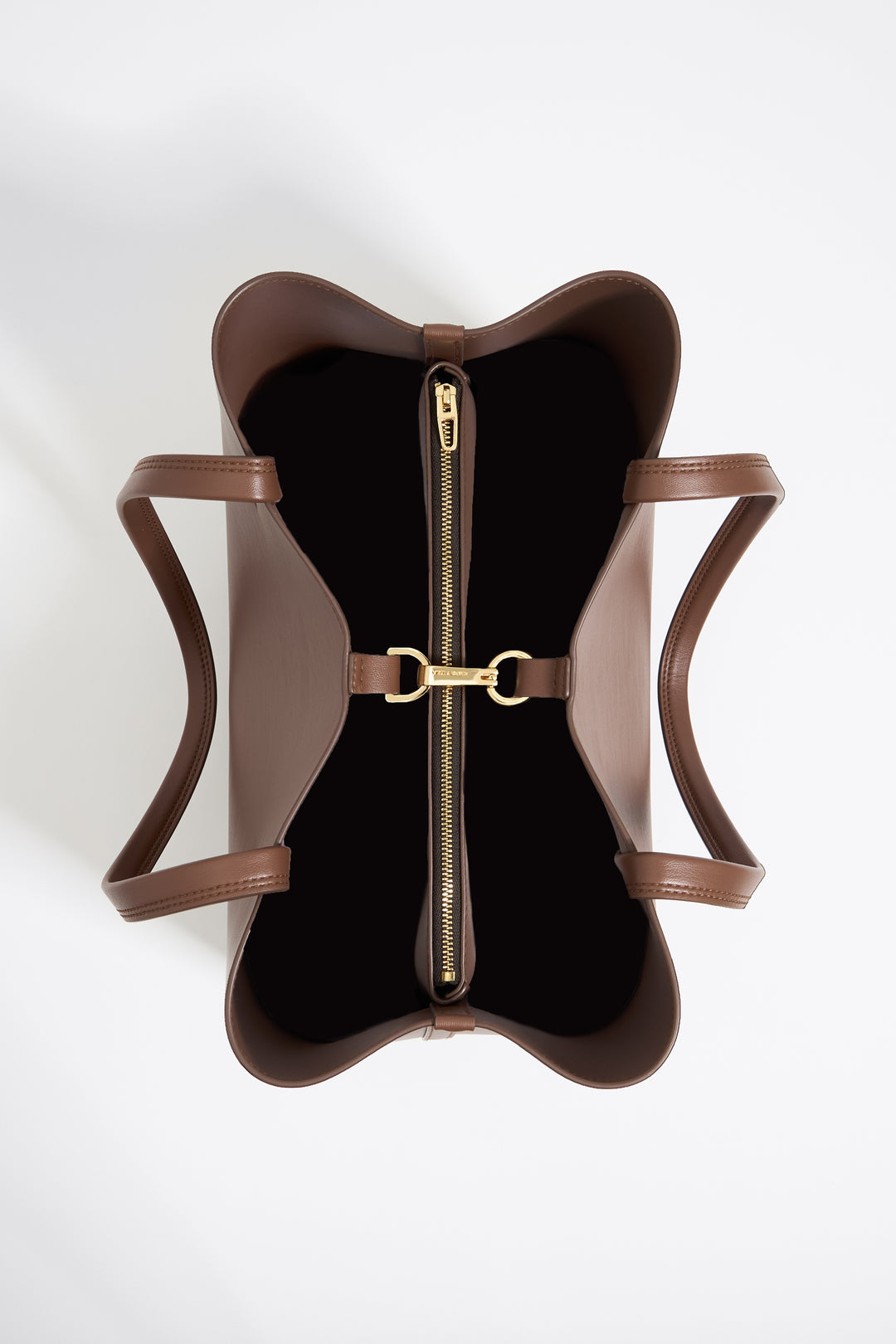 Large mocha leather Chihuahua shopper bag