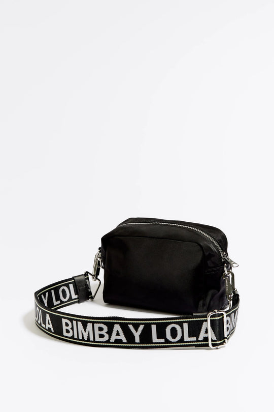 Small black nylon crossbody bag