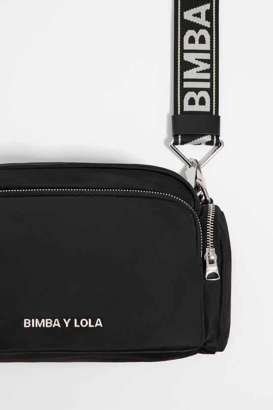Medium black nylon Pocket crossbody bag