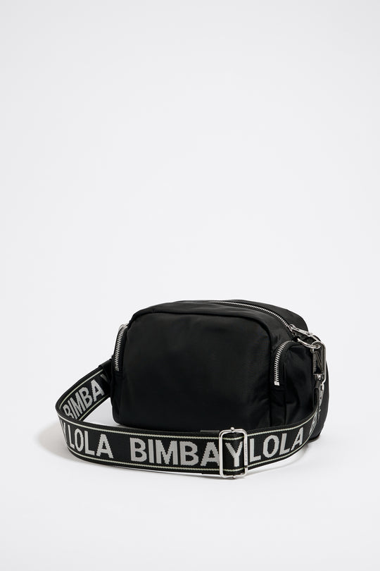 Medium black nylon Pocket crossbody bag