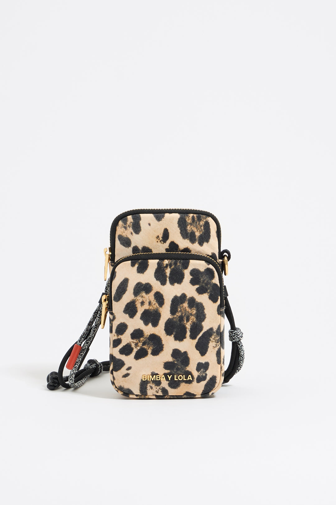 Beige Leopard print nylon phone case
