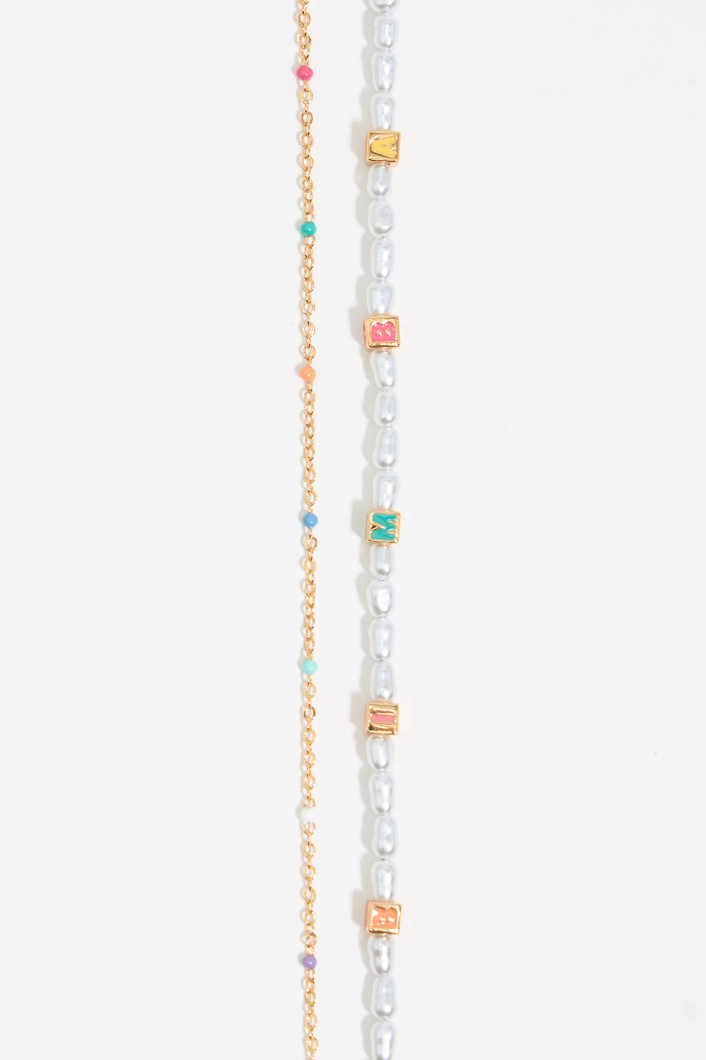 Multicolor Dice logo necklace