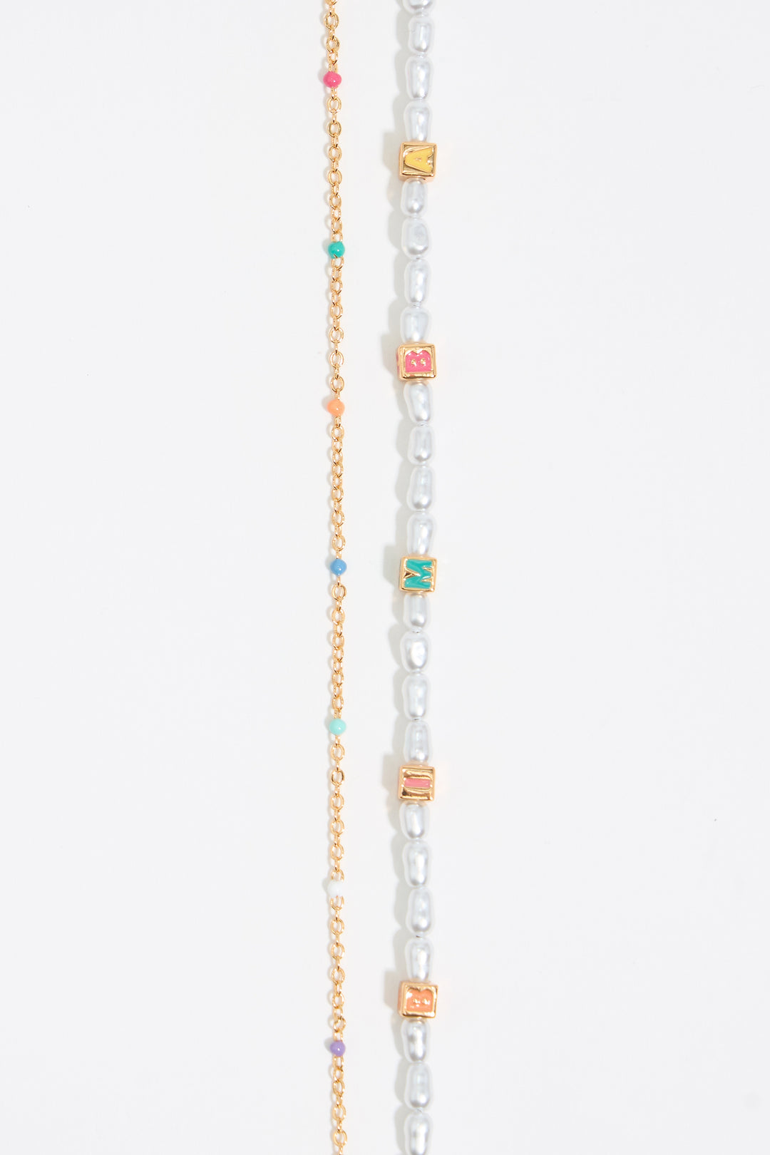 Multicolor Dice logo necklace