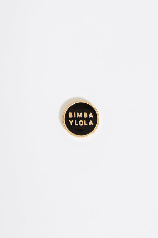 Black logo earrings