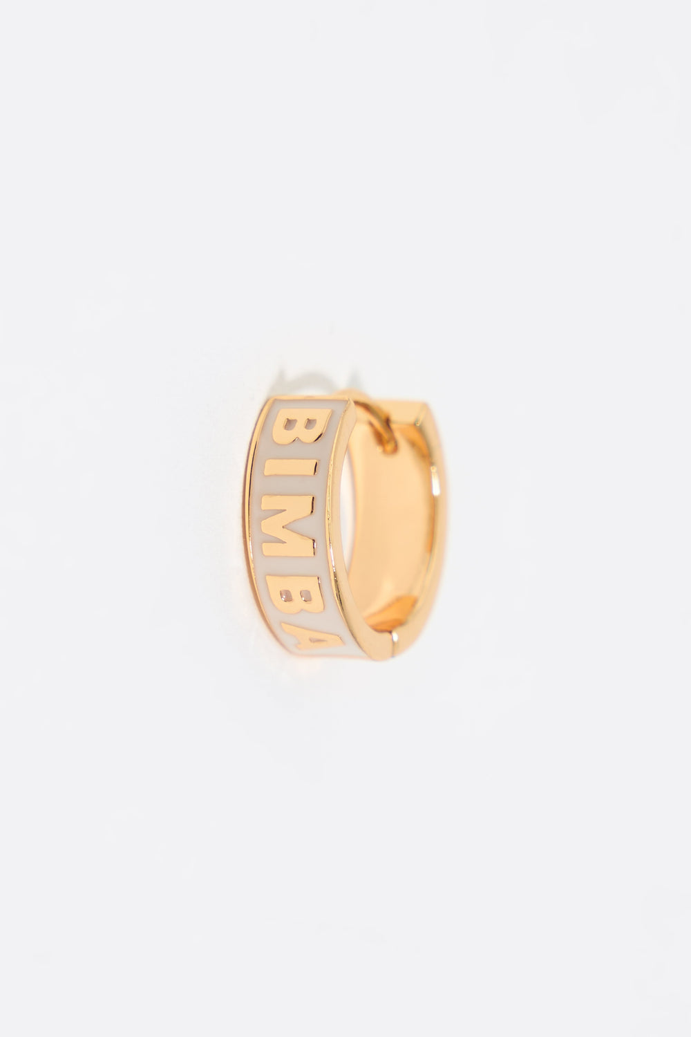 Black logo hoop earrings