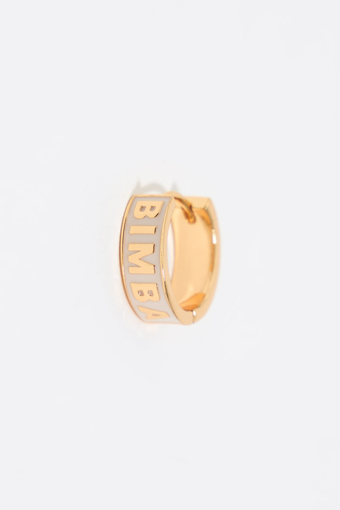 Black logo hoop earrings