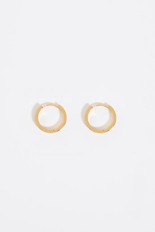 Black logo hoop earrings
