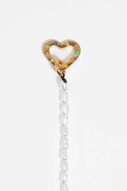 Logo heart pearl bracelet - MYHOLDAL LEBANON