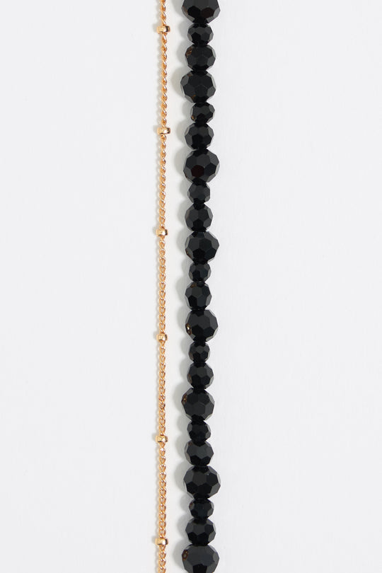 Black crystals logo bracelet
