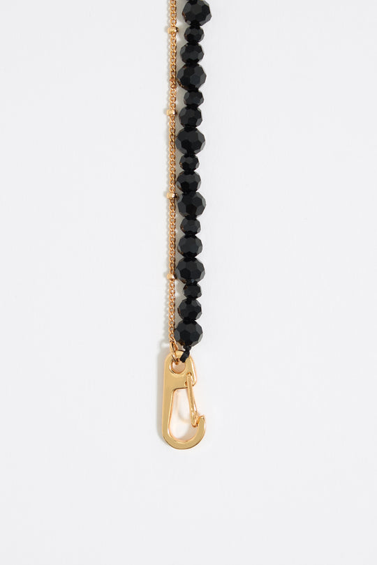Black crystals logo bracelet