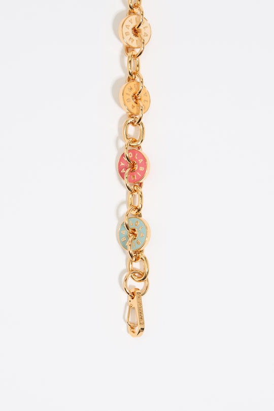 Multicolor logo chain bracelet