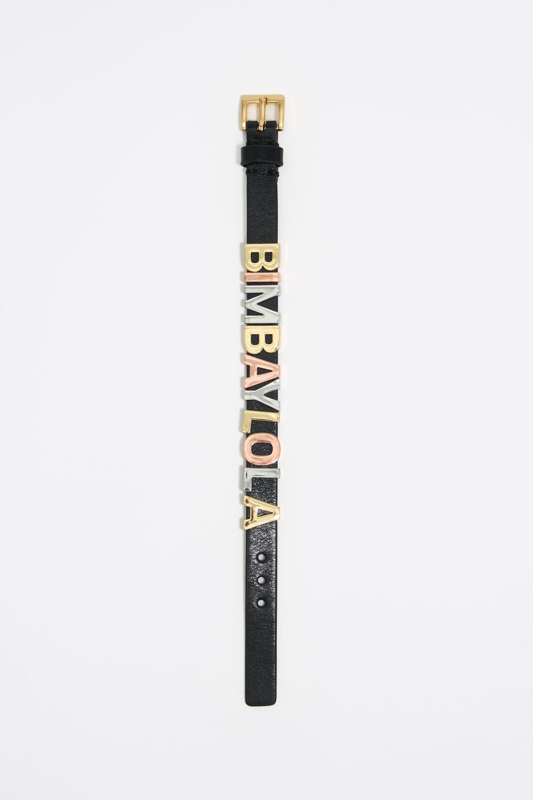 Three-tone logo strap bracelet
