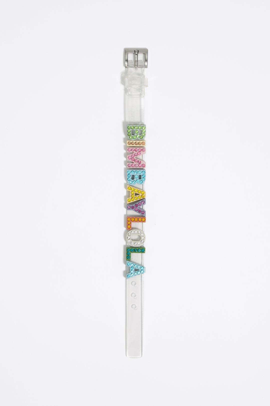 Crystal logo strap bracelet