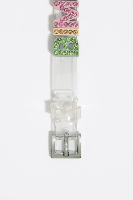 Crystal logo strap bracelet