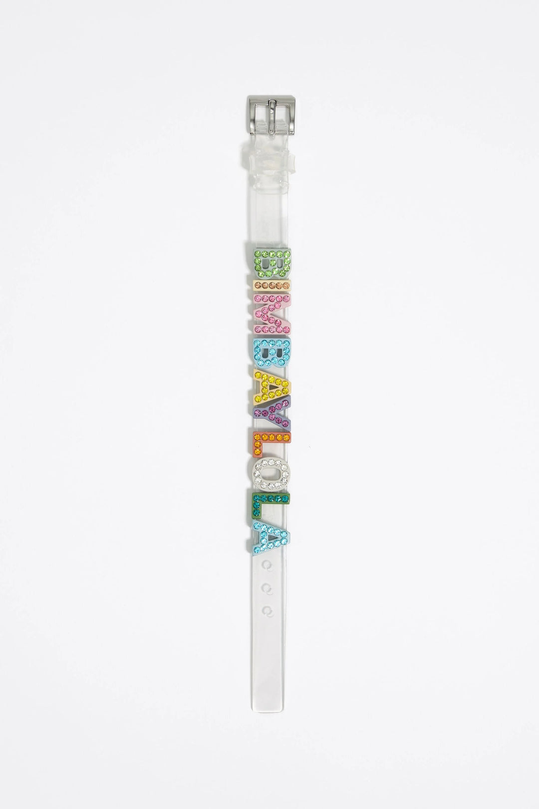 Crystal logo strap bracelet