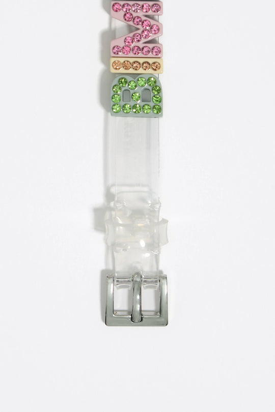Crystal logo strap bracelet