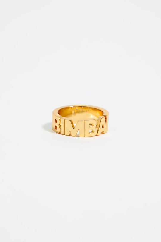 Black enamel logo ring