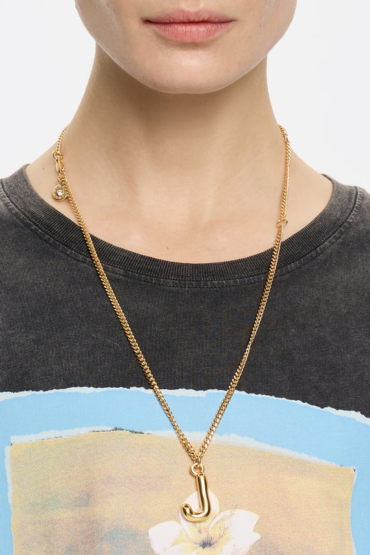 Gold letter C chain necklace