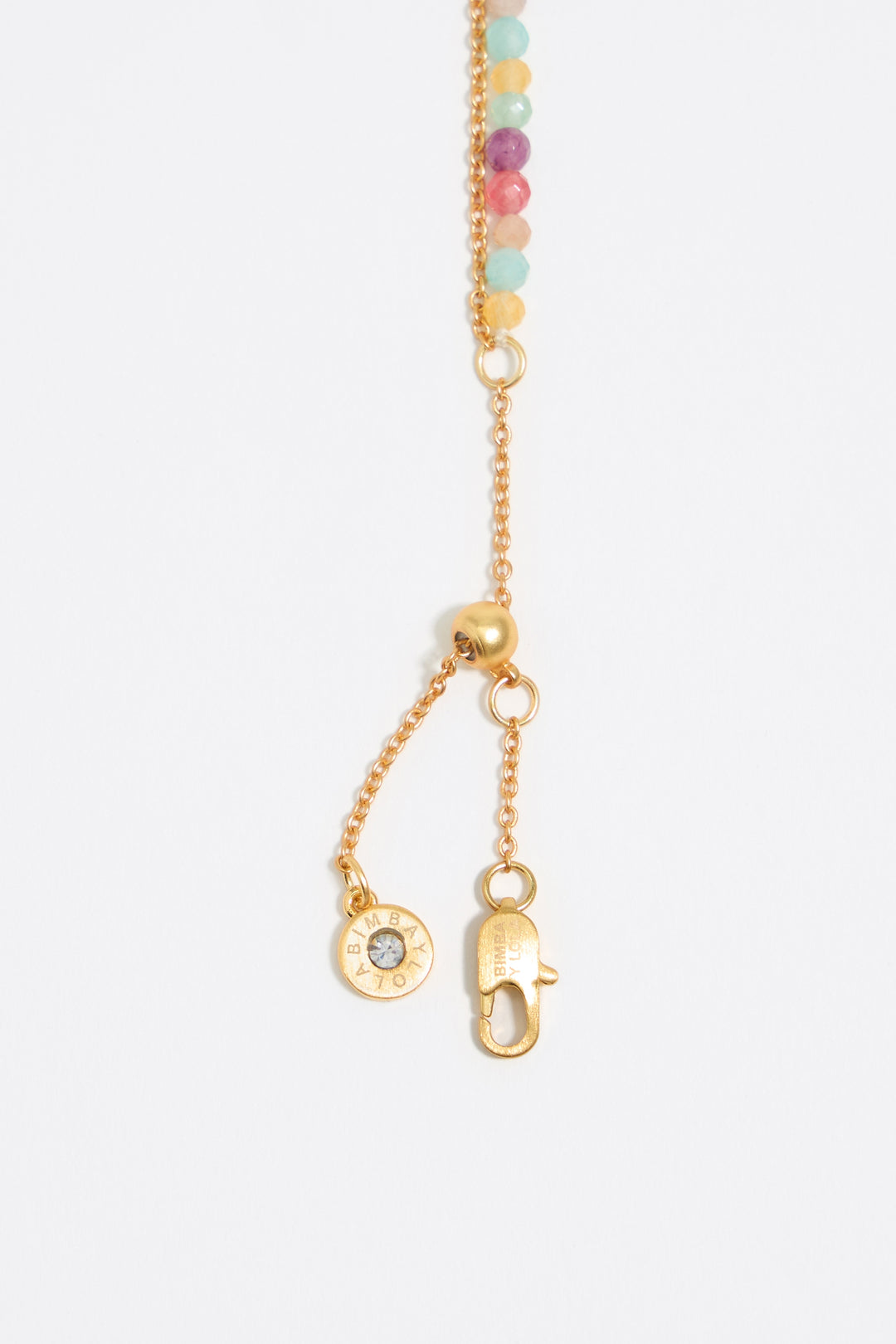Letter C pearl and multicolor stones bracelet