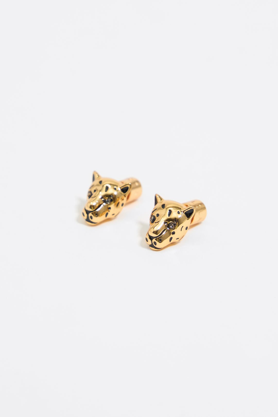 Gold panther earrings