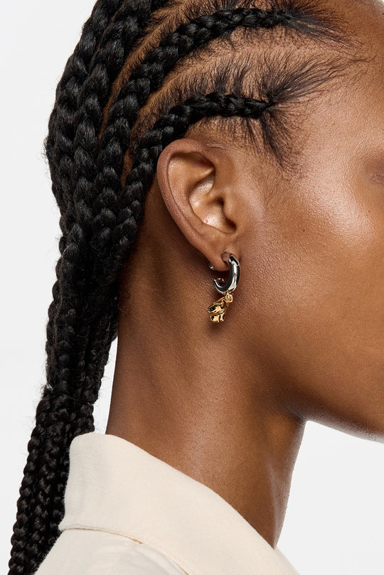 Panther hoop earrings