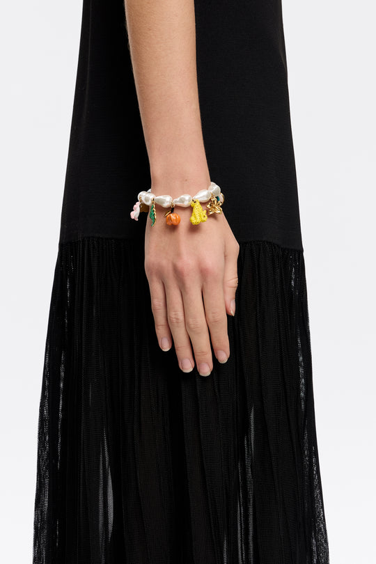 Jungle charms pearl bracelet
