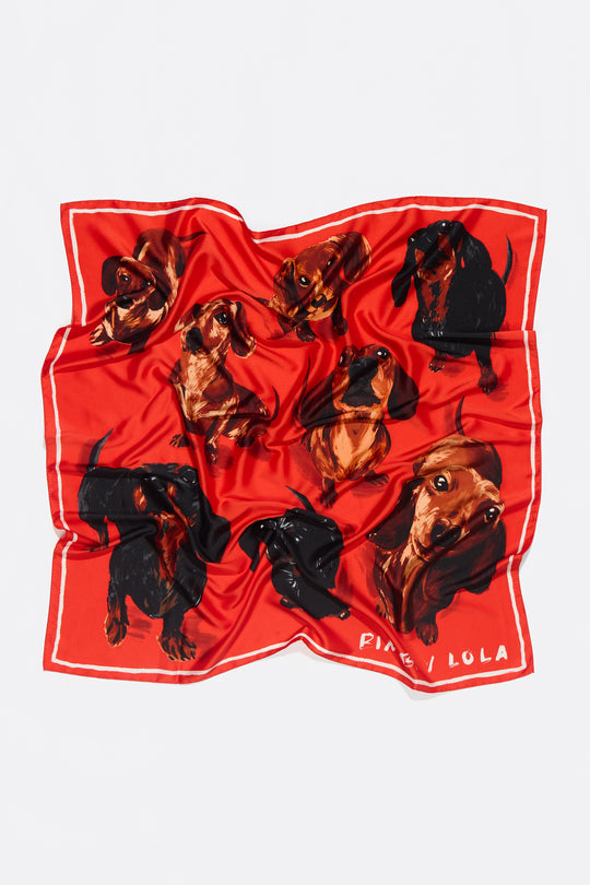 Red dogs scarf