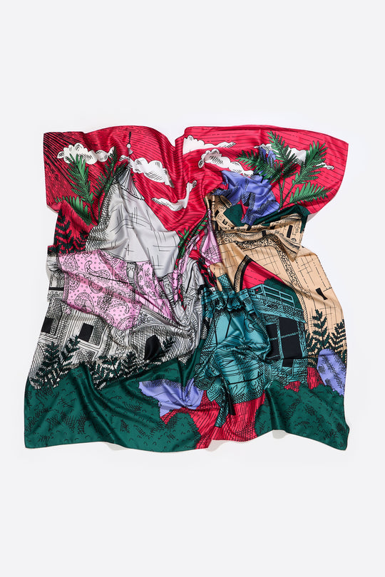 Strawberry Indian city scarf