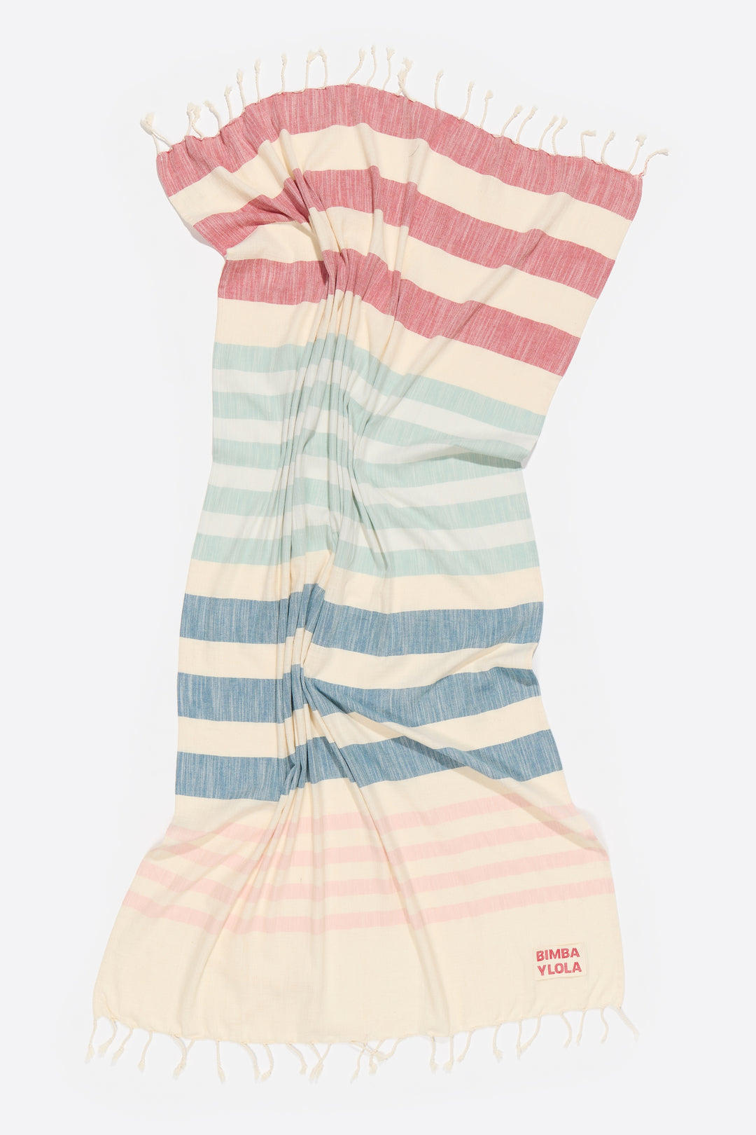 Navy blue cotton multicolor striped towel