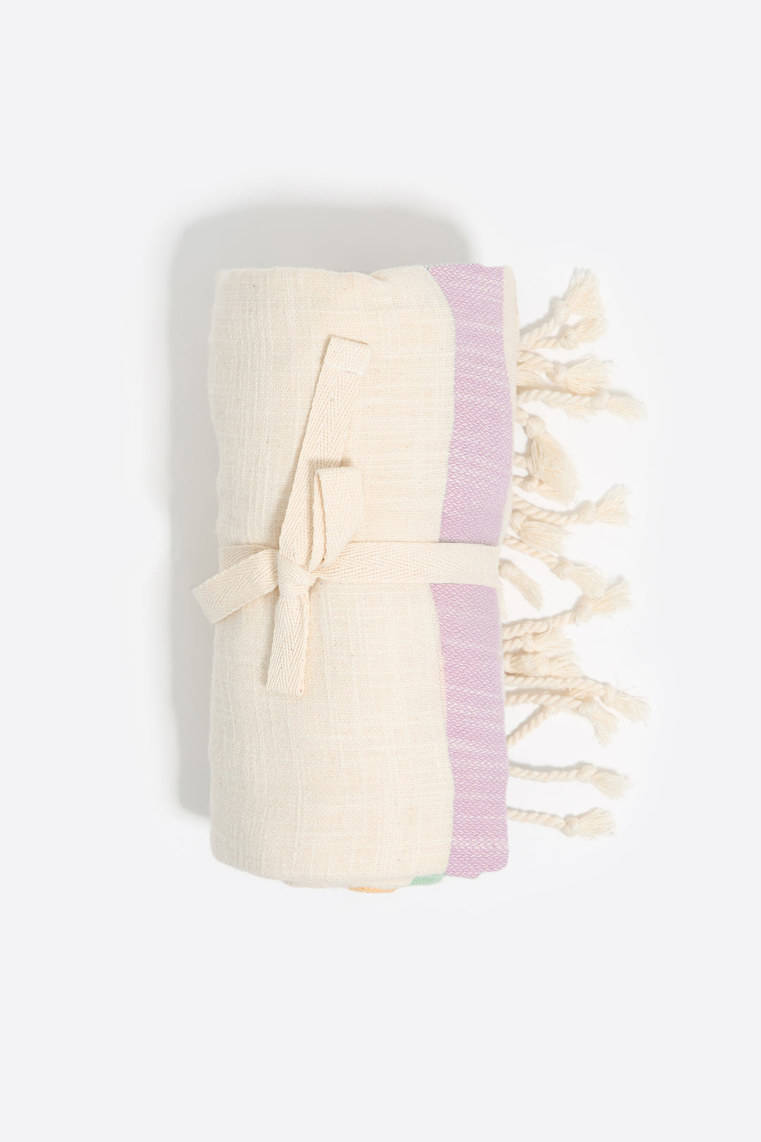 Green multicolor striped towel
