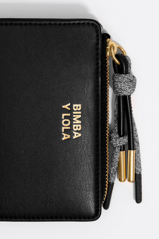 Black leather purse