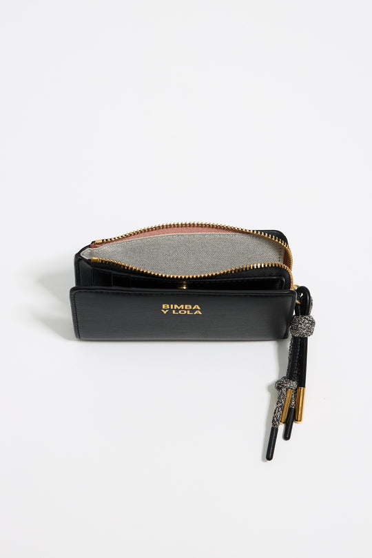 Black leather purse